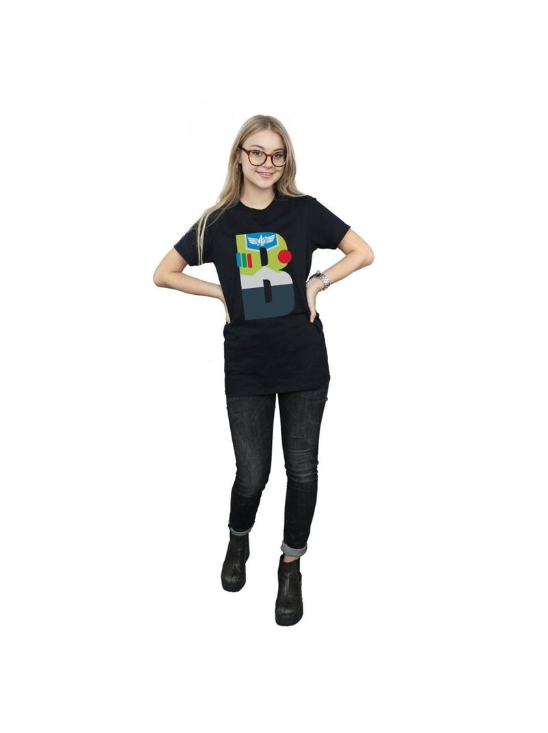 Disney - T-shirt ALPHABET B IS FOR LIGHTYEAR Noir - Kiabi