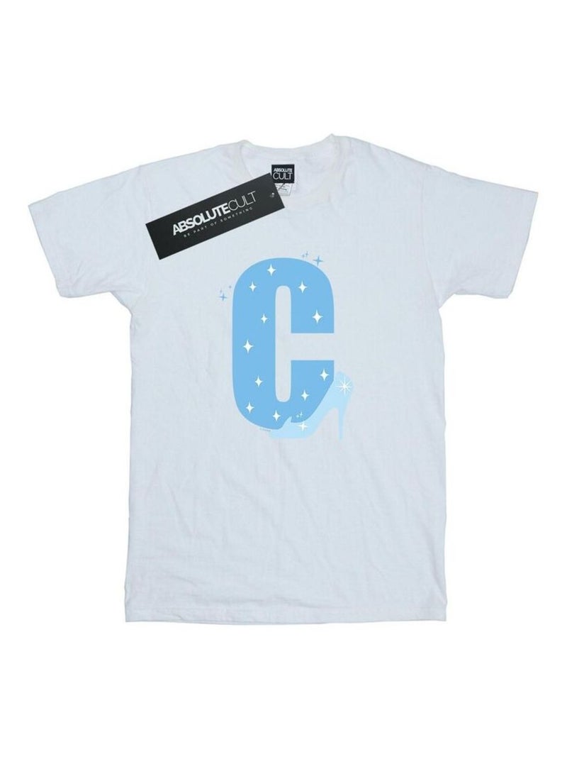 Disney - T-shirt ALPHABET C IS FOR CINDERELLA Blanc - Kiabi