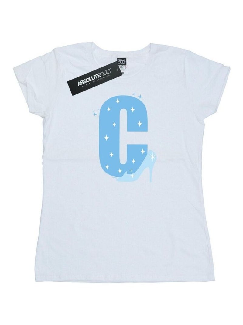 Disney - T-shirt ALPHABET C IS FOR CINDERELLA Blanc - Kiabi