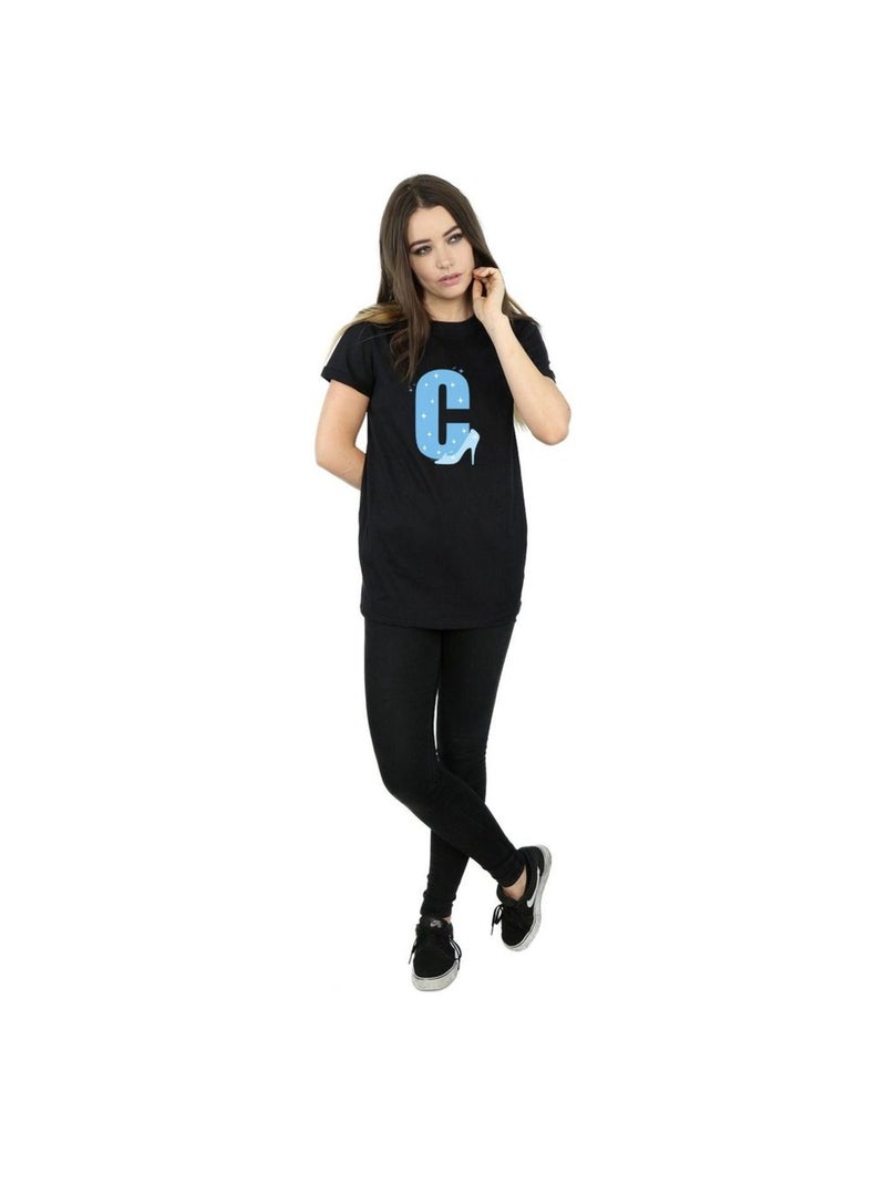 Disney - T-shirt ALPHABET C IS FOR CINDERELLA Noir - Kiabi