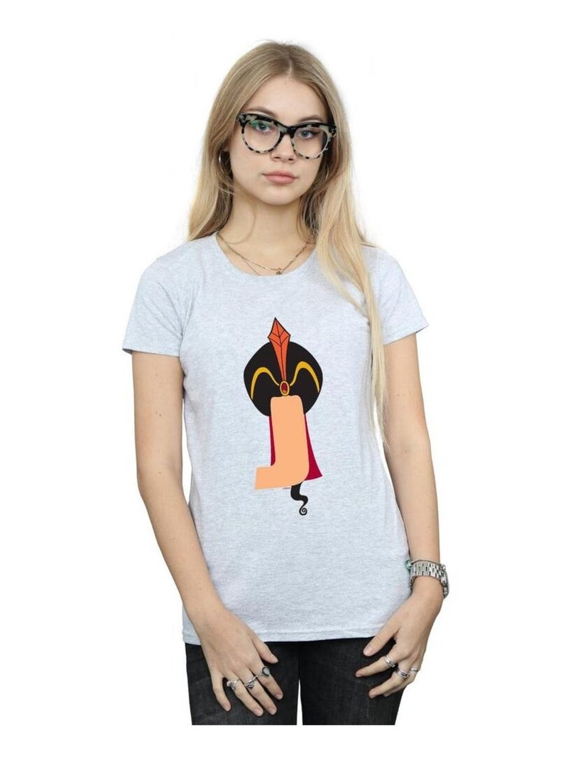 Disney - T-shirt ALPHABET J IS FOR JAFAR Gris chiné - Kiabi