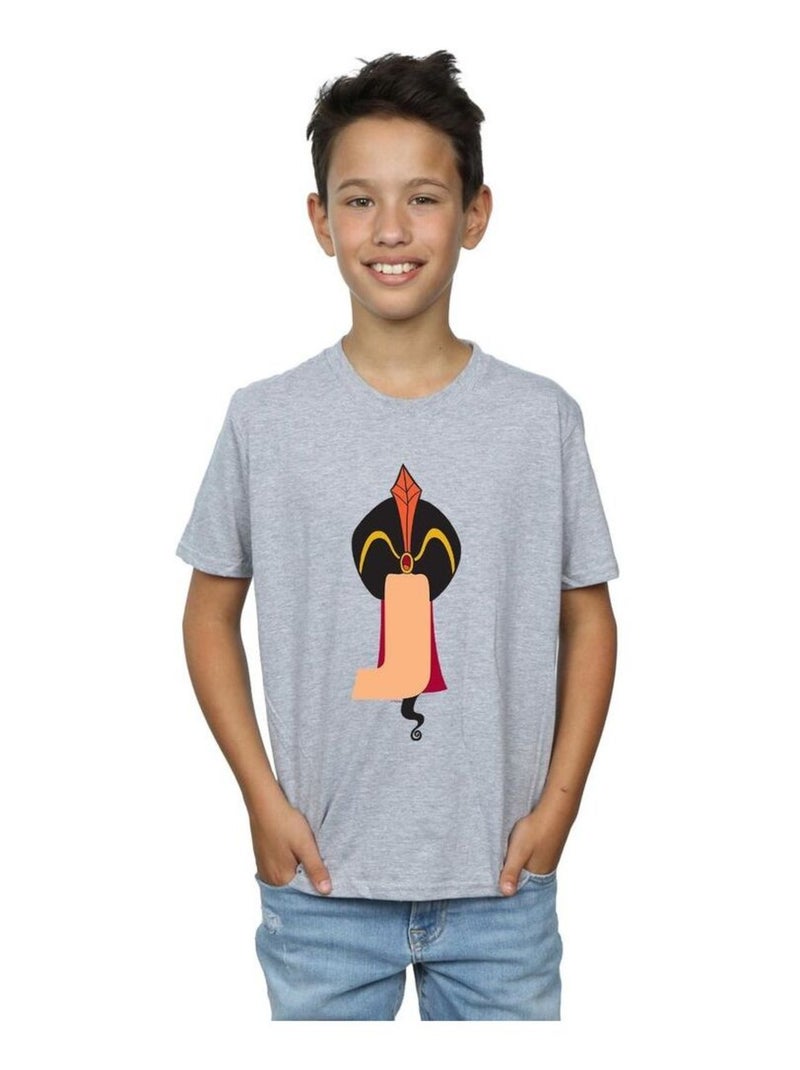 Disney - T-shirt ALPHABET J IS FOR JAFAR Gris chiné - Kiabi