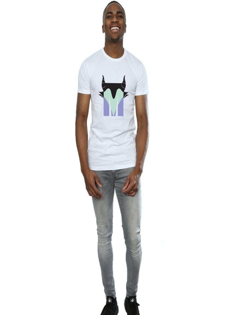 Disney - T-shirt ALPHABET M IS FOR MALEFICENT Blanc - Kiabi
