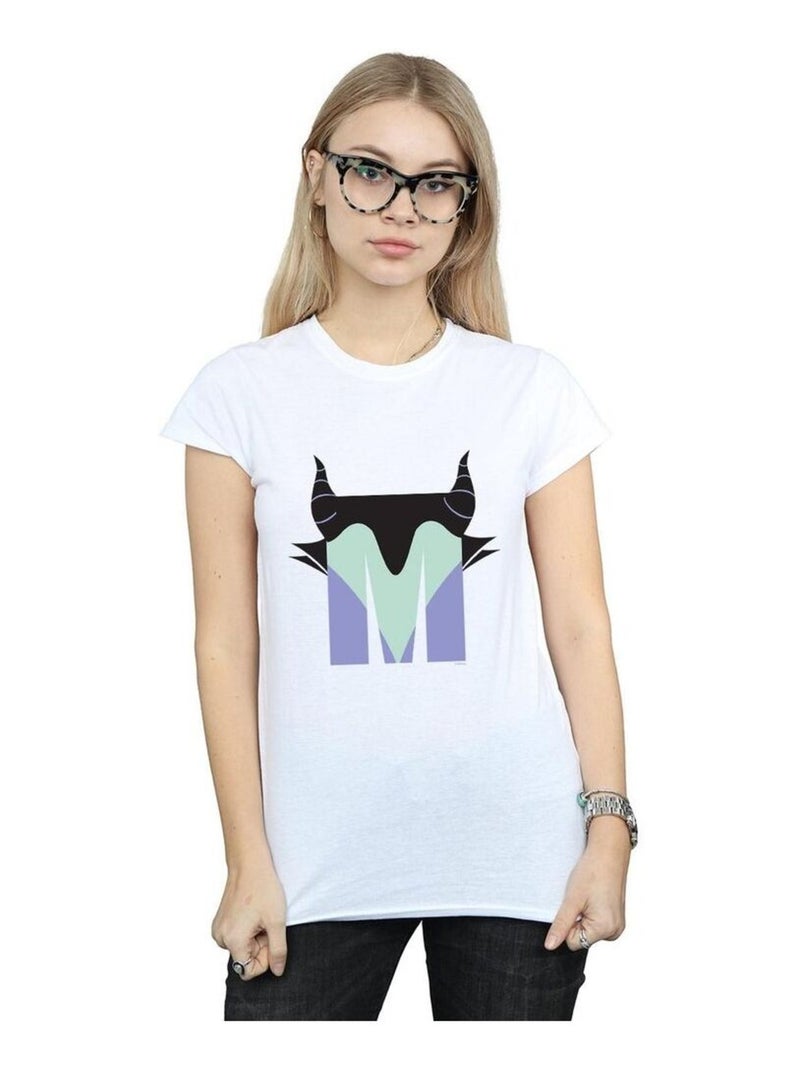 Disney - T-shirt ALPHABET M IS FOR MALEFICENT Blanc - Kiabi
