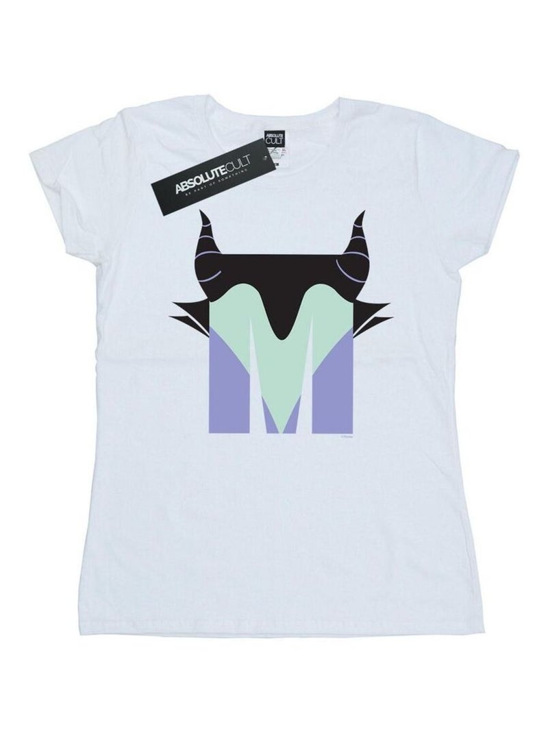 Disney - T-shirt ALPHABET M IS FOR MALEFICENT Blanc - Kiabi