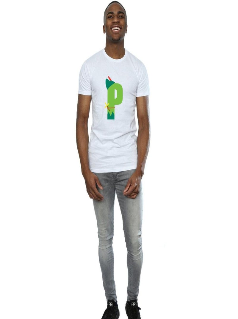 Disney - T-shirt ALPHABET P IS FOR PETER PAN Blanc - Kiabi