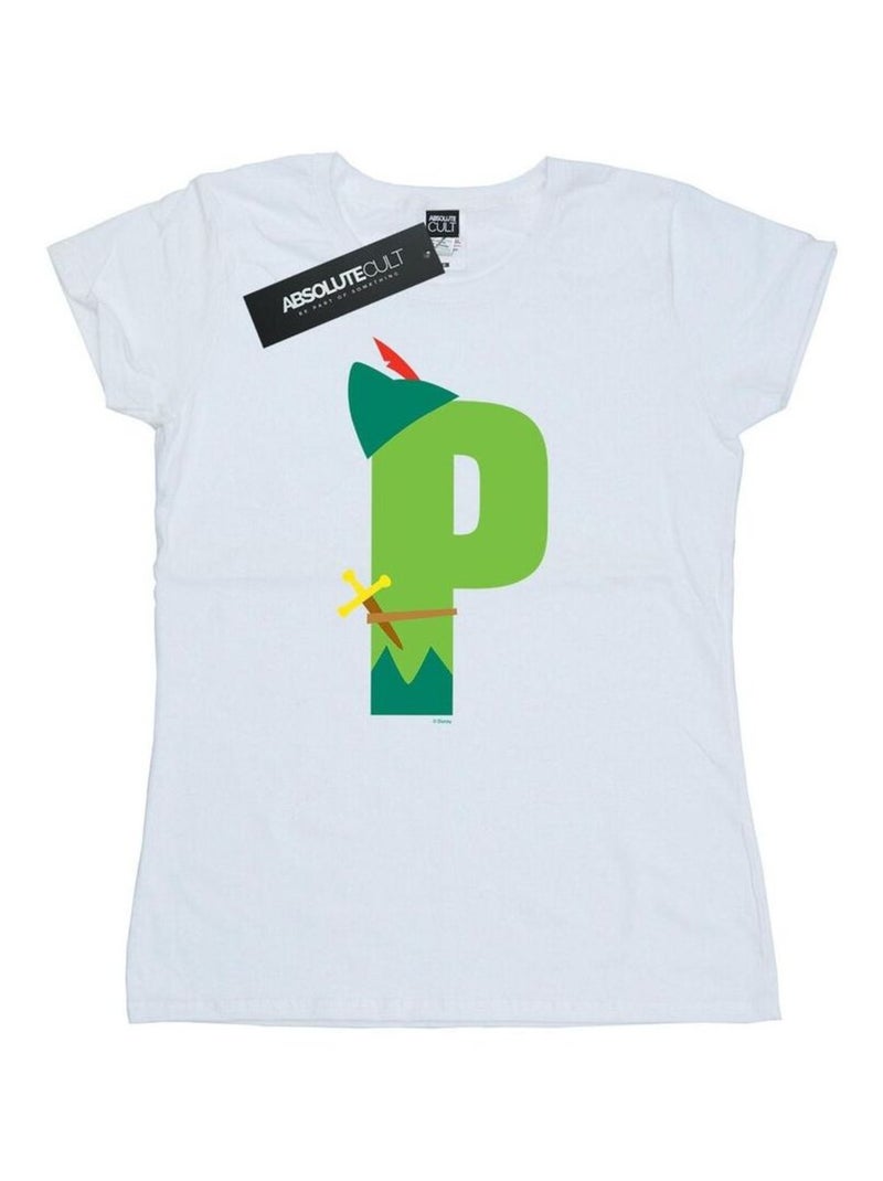 Disney - T-shirt ALPHABET P IS FOR PETER PAN Blanc - Kiabi
