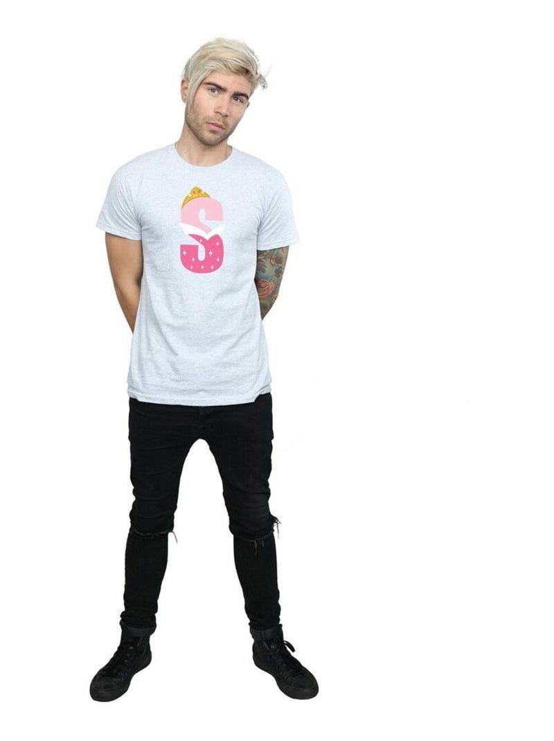 Disney - T-shirt ALPHABET S IS FOR SLEEPING BEAUTY Gris chiné - Kiabi