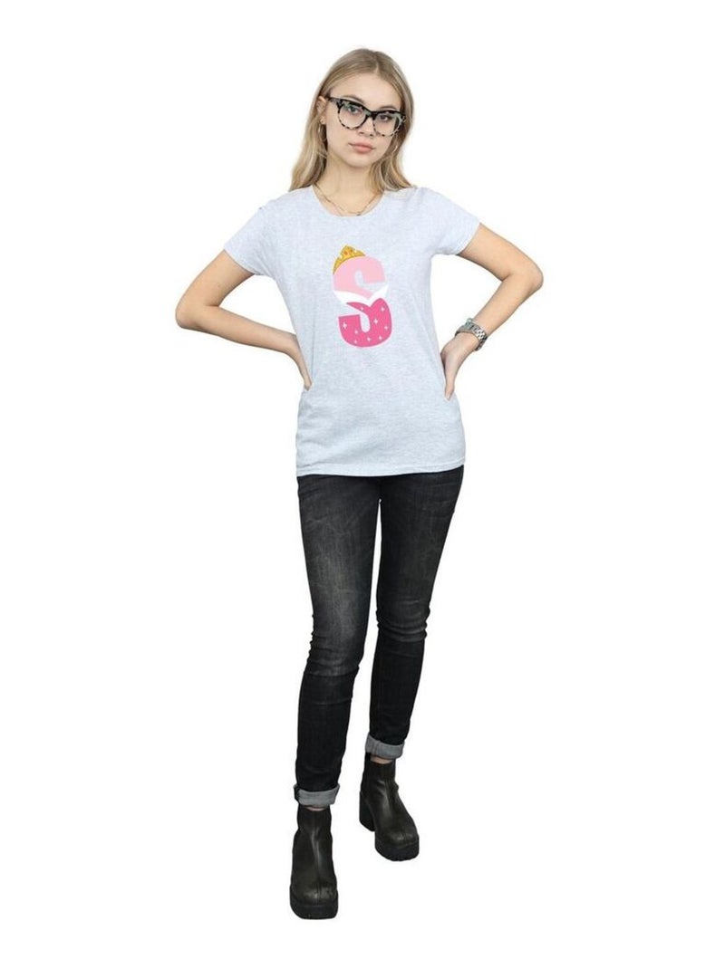 Disney - T-shirt ALPHABET S IS FOR SLEEPING BEAUTY Gris chiné - Kiabi