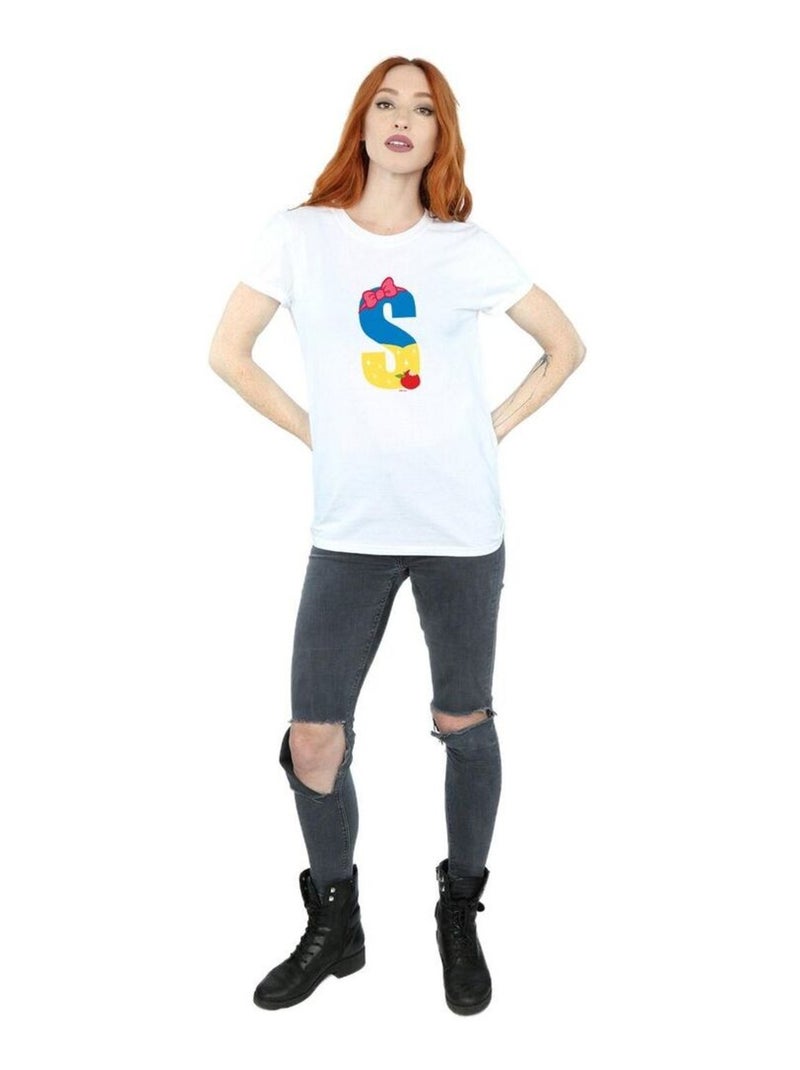 Disney - T-shirt ALPHABET S IS FOR SNOW WHITE Blanc - Kiabi
