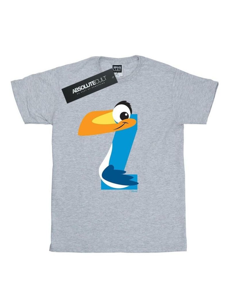 Disney - T-shirt ALPHABET Z IS FOR ZAZU Gris chiné - Kiabi