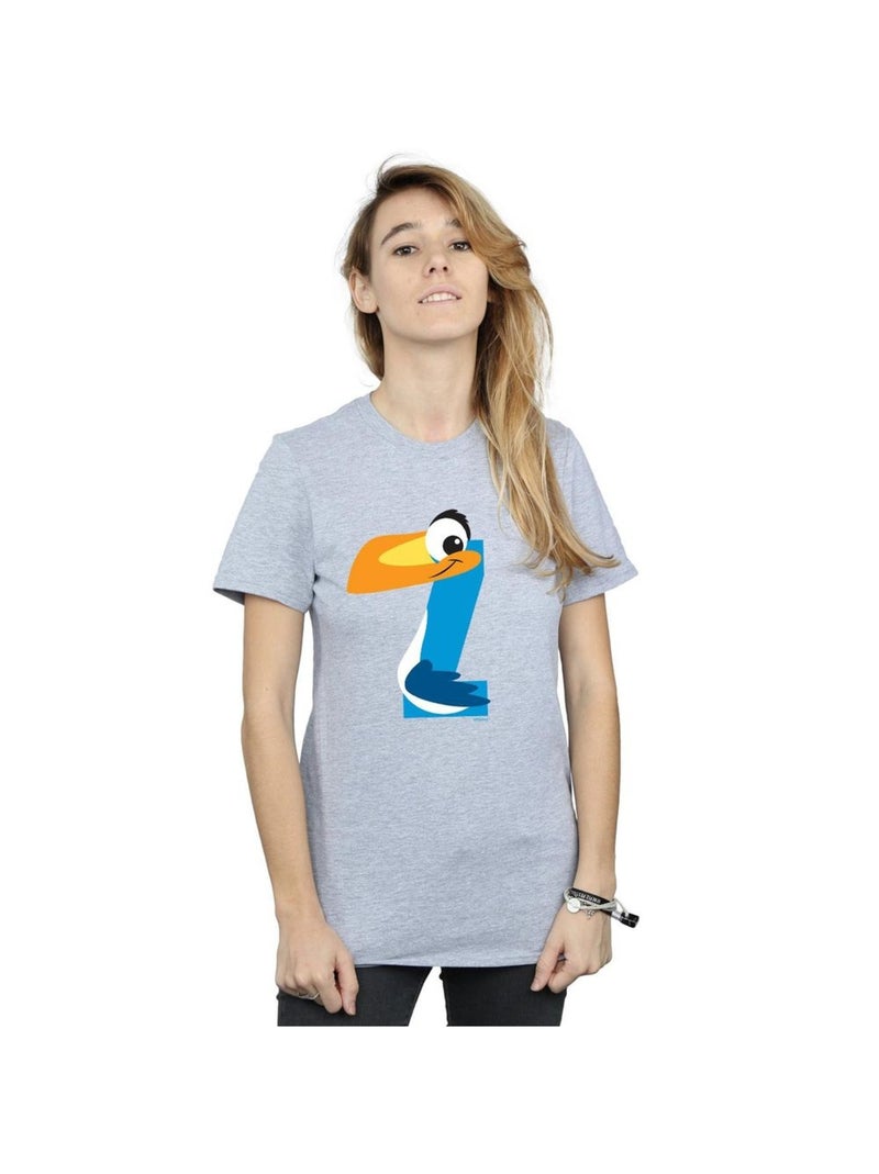 Disney - T-shirt ALPHABET Z IS FOR ZAZU Gris chiné - Kiabi