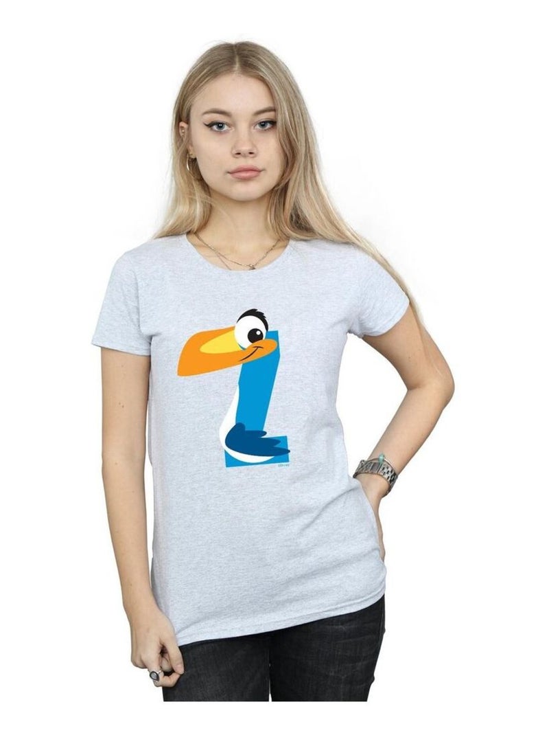 Disney - T-shirt ALPHABET Z IS FOR ZAZU Gris chiné - Kiabi