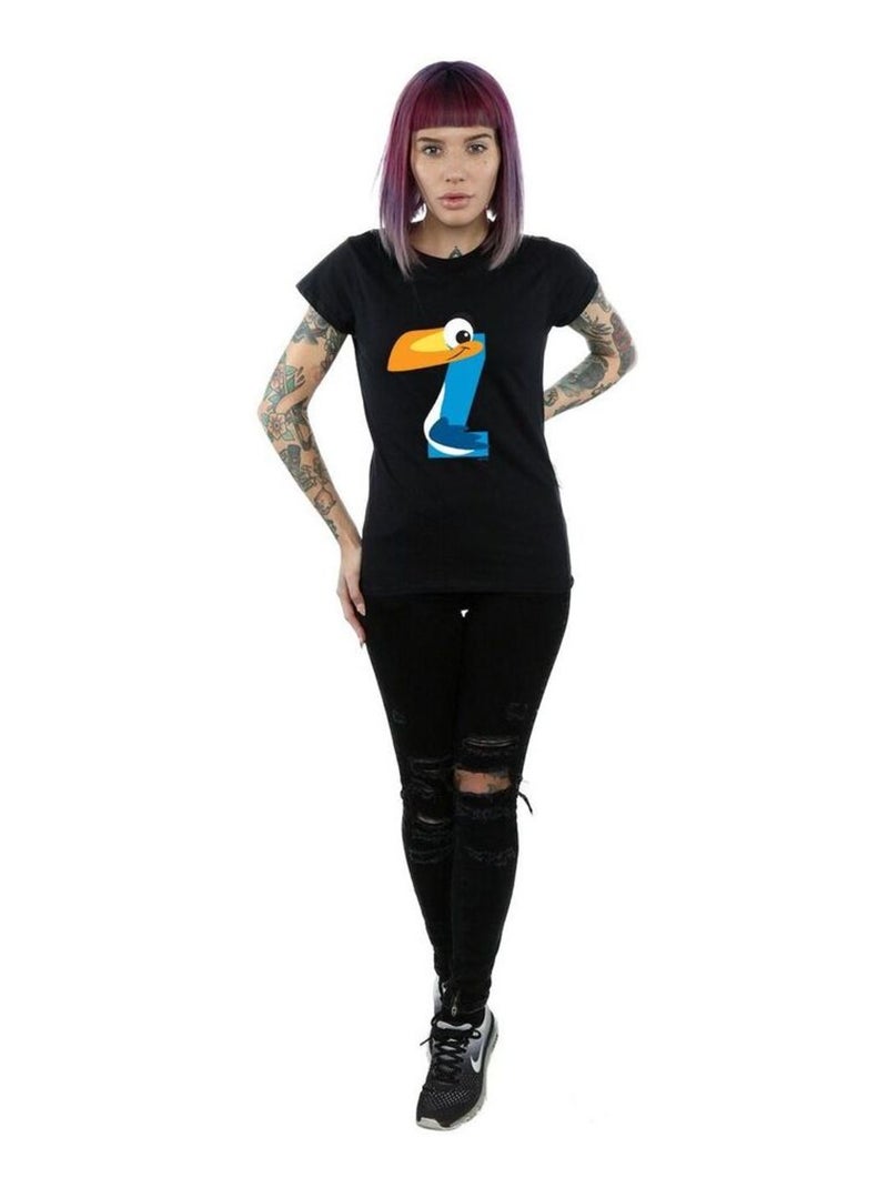 Disney - T-shirt ALPHABET Z IS FOR ZAZU Noir - Kiabi