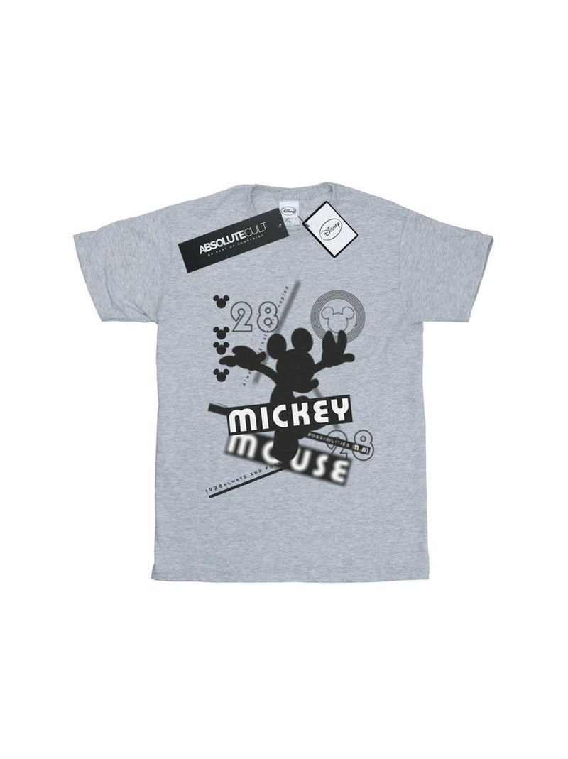 Disney - T-shirt ALWAYS AND FOREVER Gris chiné - Kiabi