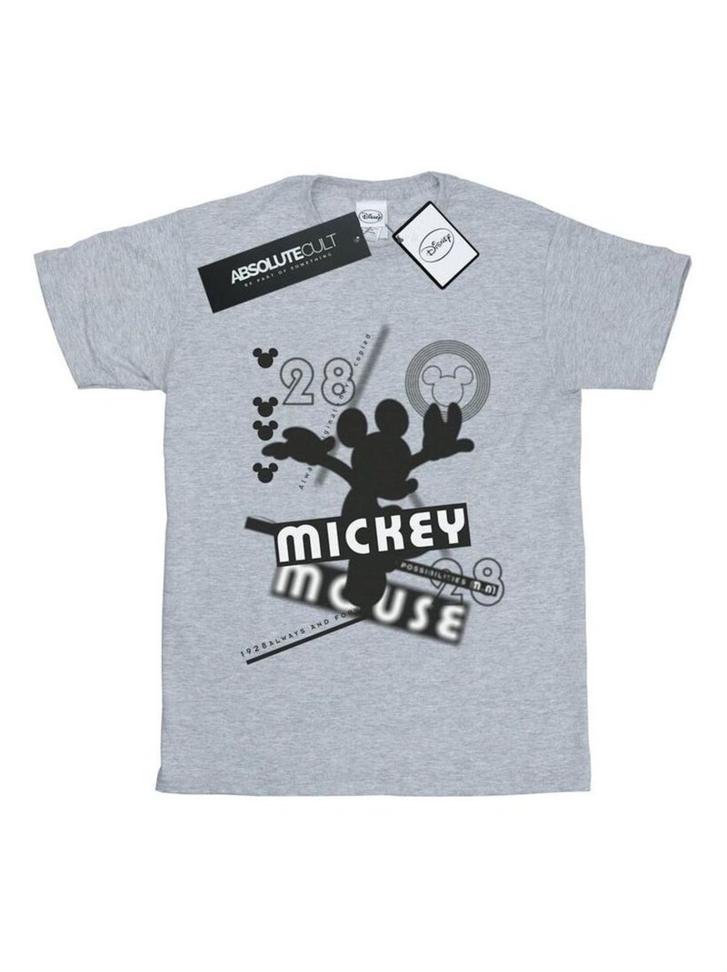 Disney - T-shirt ALWAYS AND FOREVER Gris chiné - Kiabi