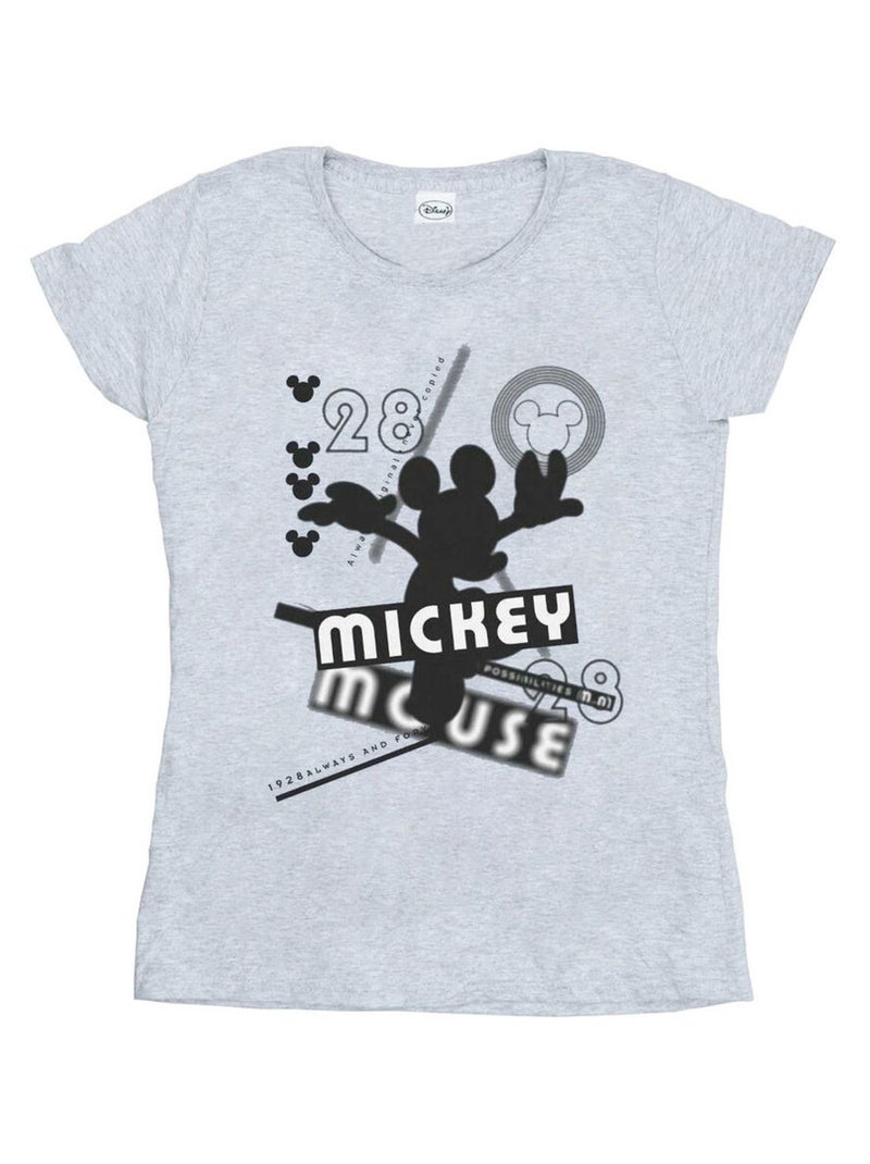 Disney - T-shirt ALWAYS AND FOREVER Gris chiné - Kiabi