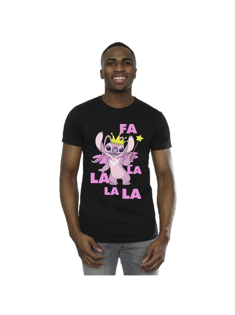 Disney - T-shirt ANGEL FA LA LA Noir - Kiabi
