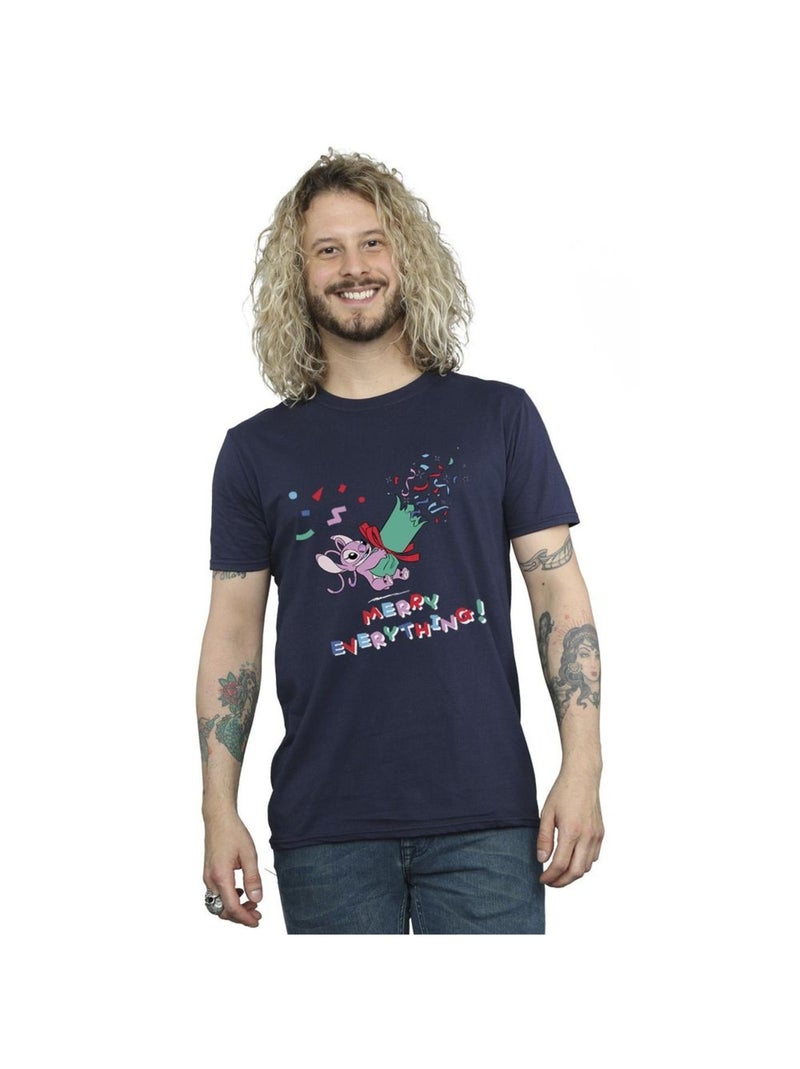 Disney - T-shirt ANGEL MERRY EVERYTHING Bleu marine - Kiabi