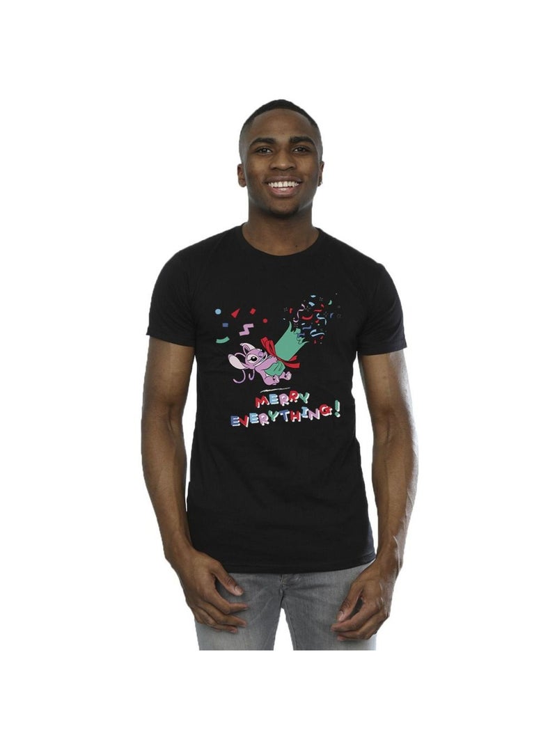 Disney - T-shirt ANGEL MERRY EVERYTHING Noir - Kiabi