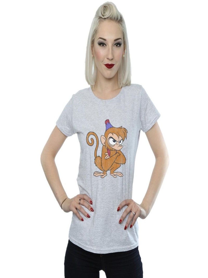 Disney - T-shirt ANGRY ABU Gris chiné - Kiabi