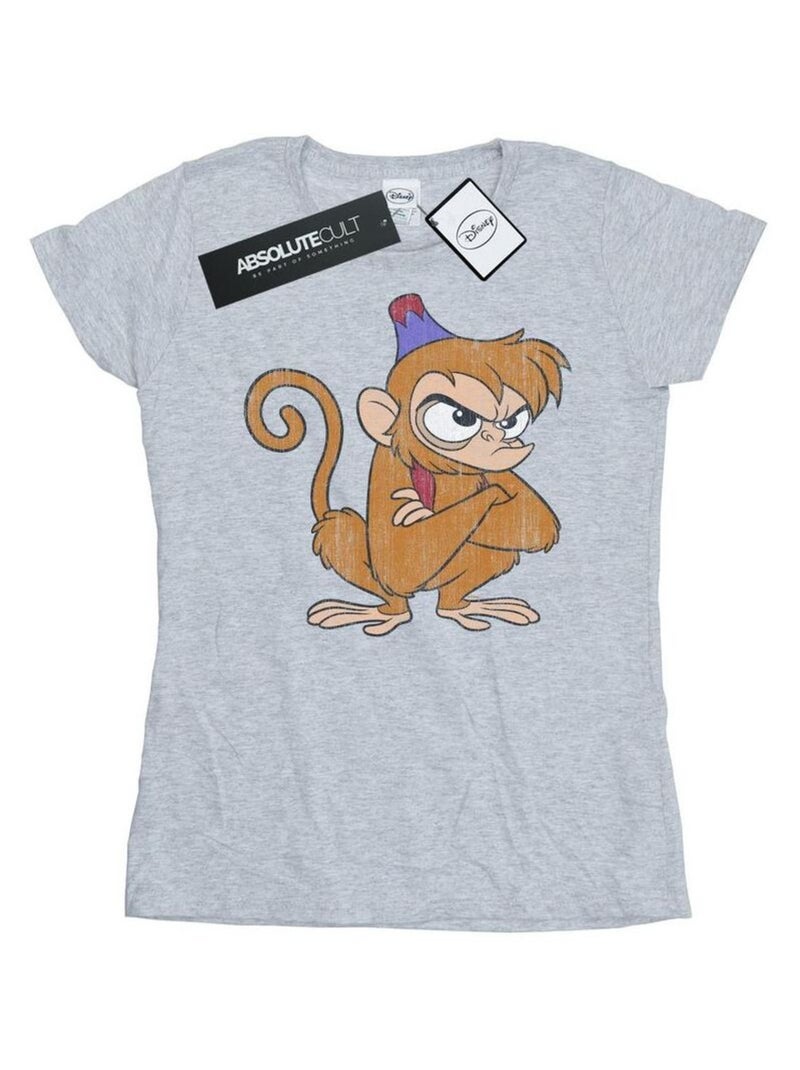 Disney - T-shirt ANGRY ABU Gris chiné - Kiabi