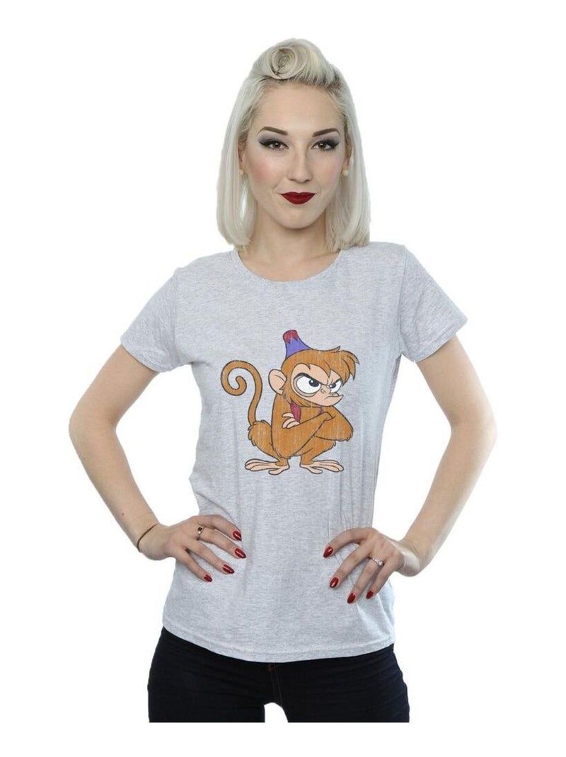 Disney - T-shirt ANGRY ABU Gris chiné - Kiabi