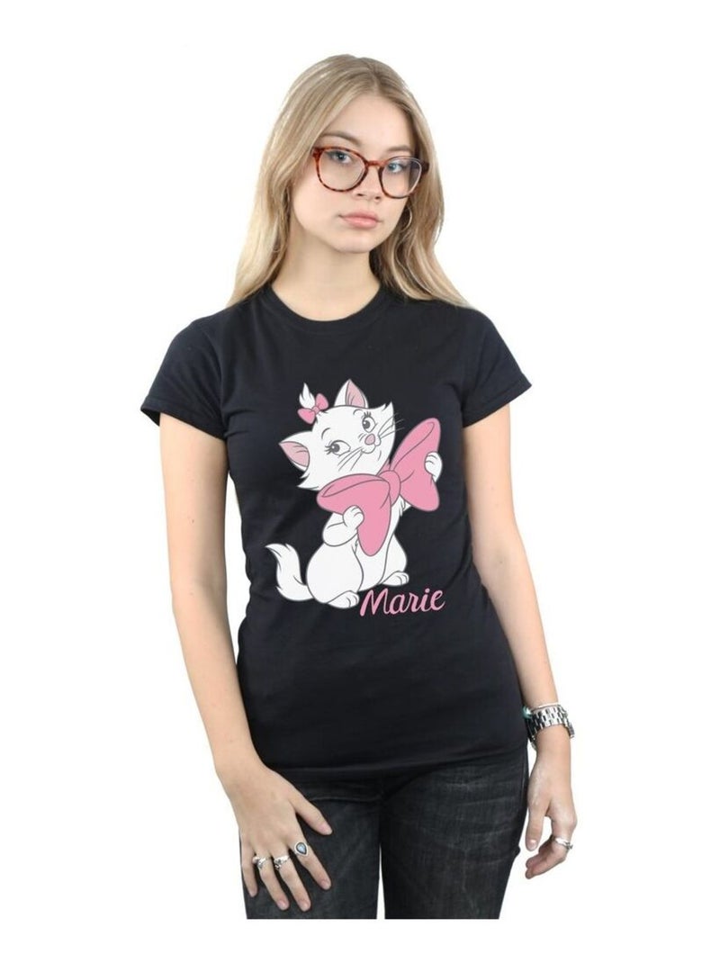 Disney - T-shirt ARISTOCATS BOW Noir - Kiabi