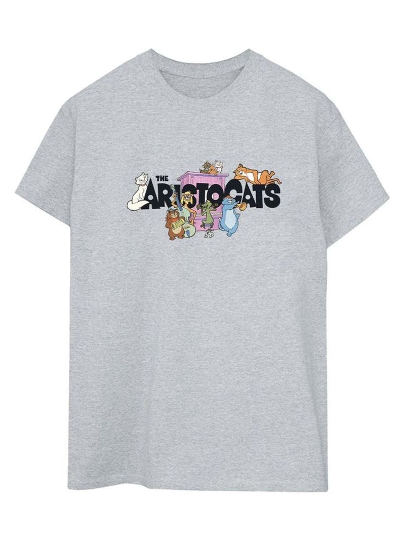 Disney - T-shirt ARISTOCATS Gris chiné - Kiabi