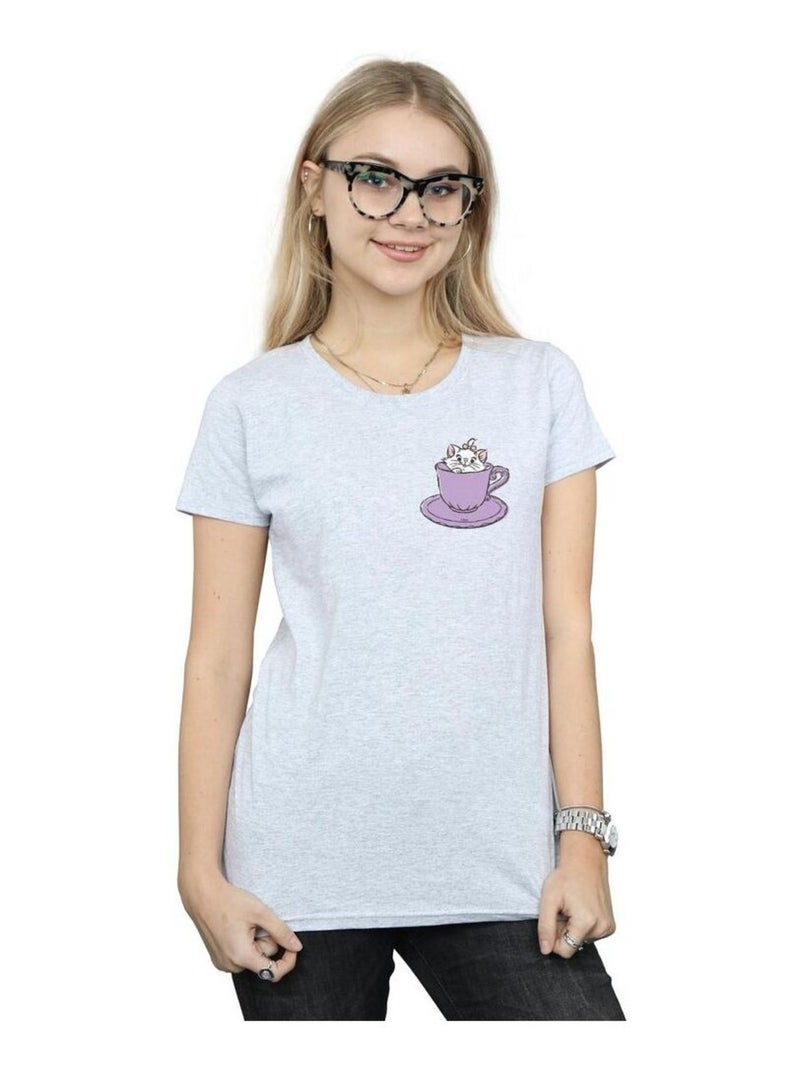 Disney - T-shirt ARISTOCATS Gris chiné - Kiabi