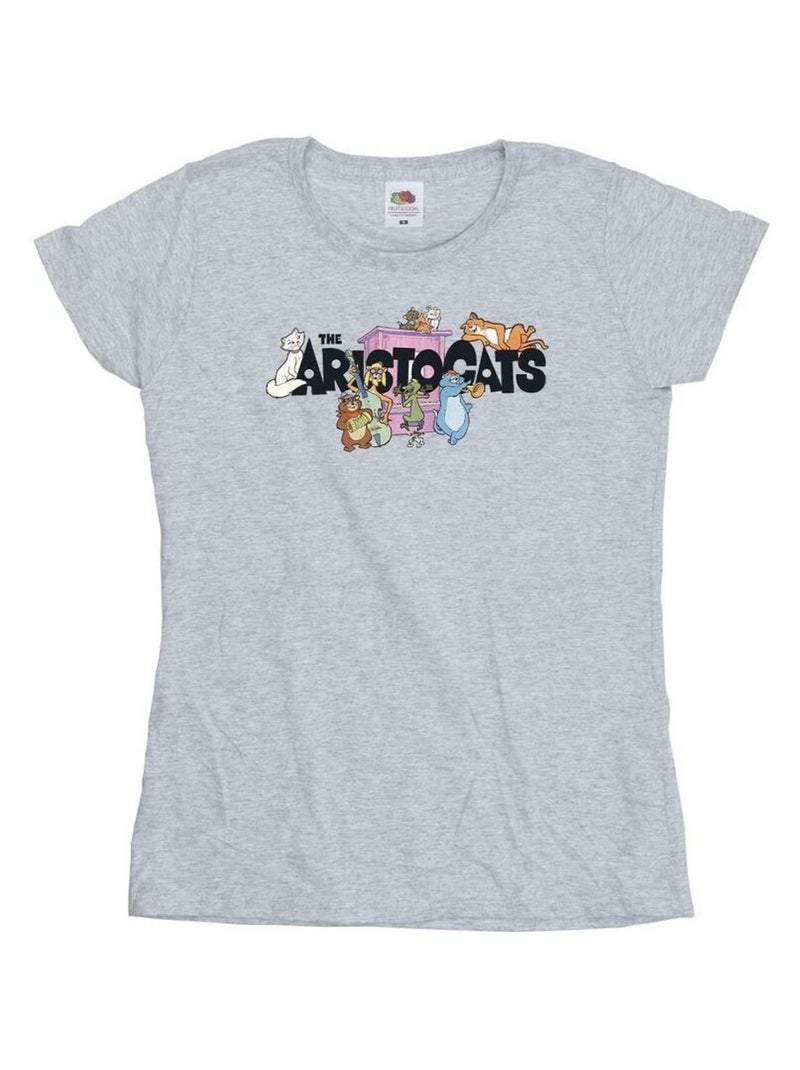 Disney - T-shirt ARISTOCATS Gris chiné - Kiabi