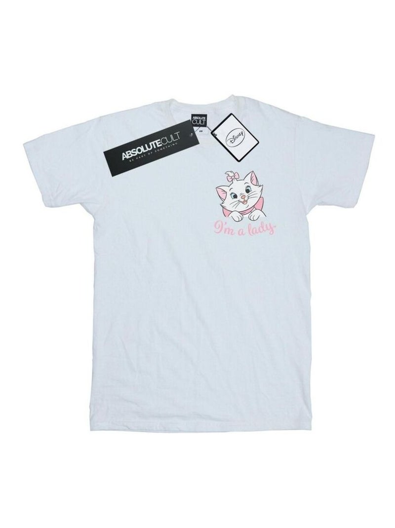 Disney - T-shirt ARISTOCATS I'M A LADY Blanc - Kiabi