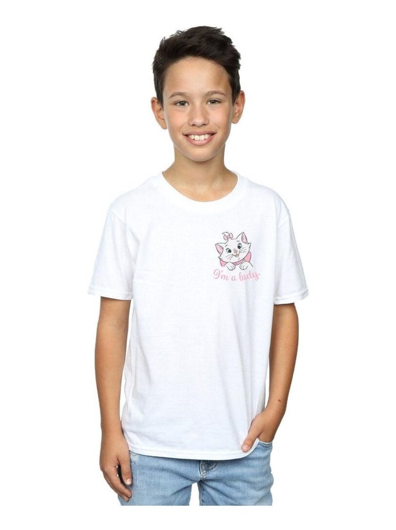 Disney - T-shirt ARISTOCATS I'M A LADY Blanc - Kiabi