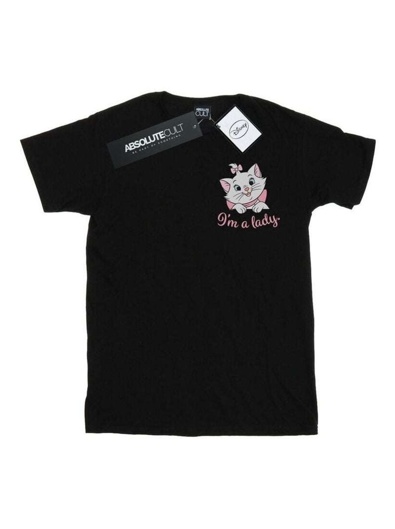 Disney - T-shirt ARISTOCATS I'M A LADY Noir - Kiabi
