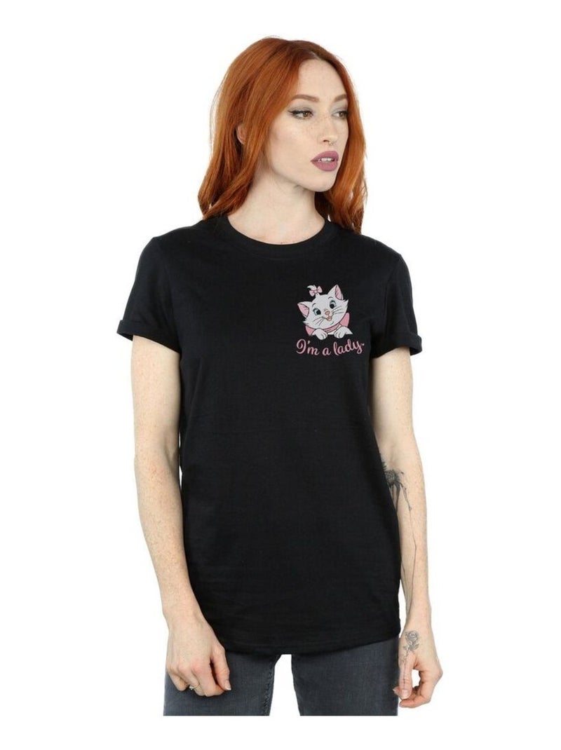 Disney - T-shirt ARISTOCATS I'M A LADY Noir - Kiabi
