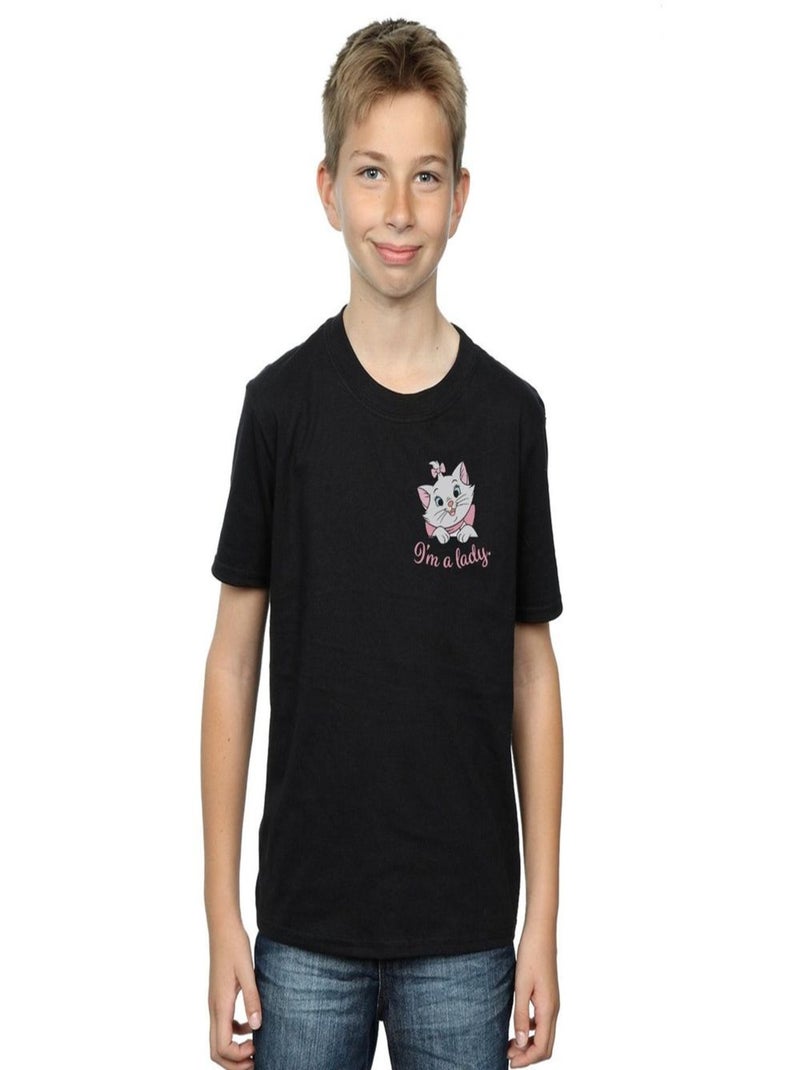 Disney - T-shirt ARISTOCATS I'M A LADY Noir - Kiabi