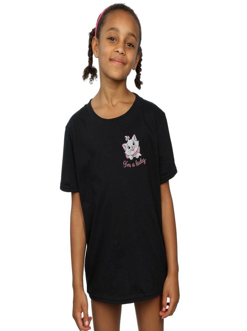 Disney - T-shirt ARISTOCATS I'M A LADY Noir - Kiabi