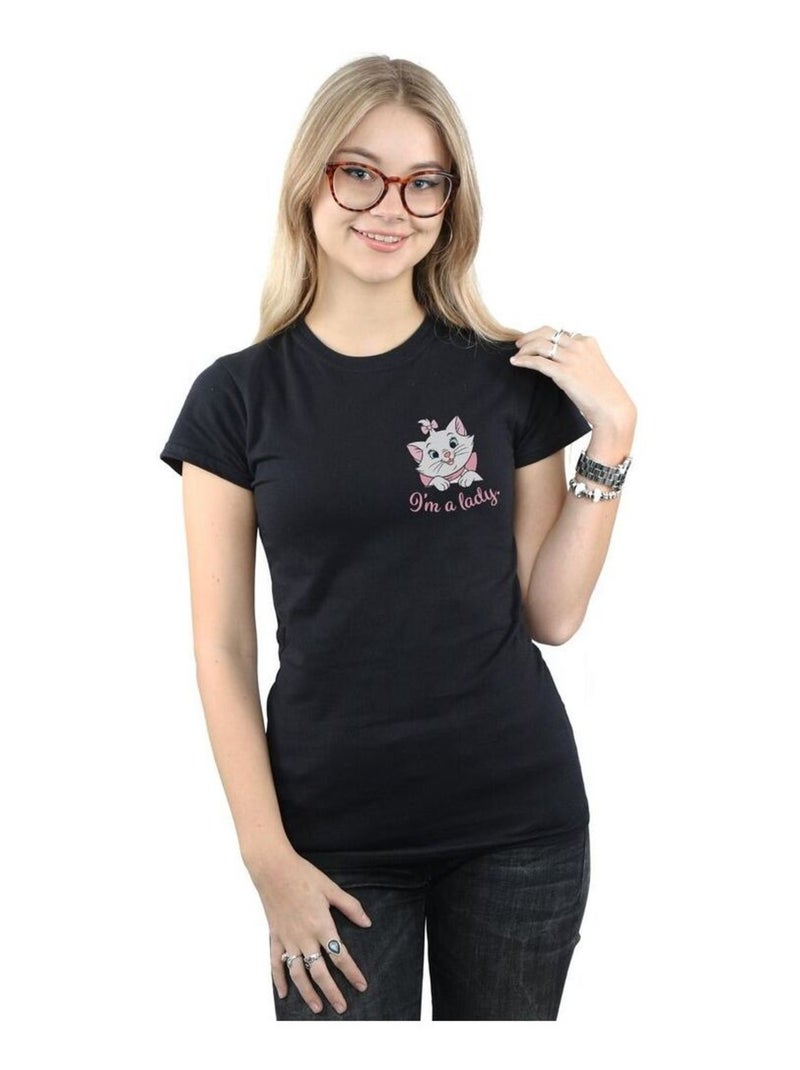 Disney - T-shirt ARISTOCATS I'M A LADY Noir - Kiabi