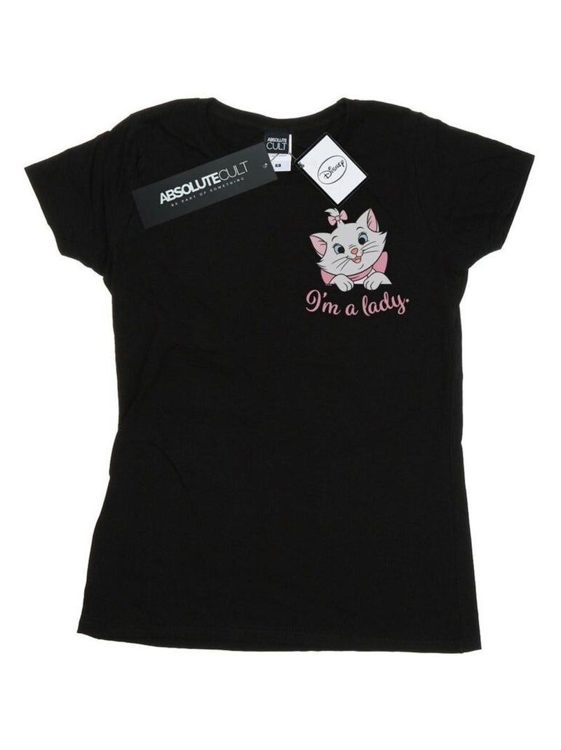 Disney - T-shirt ARISTOCATS I'M A LADY Noir - Kiabi