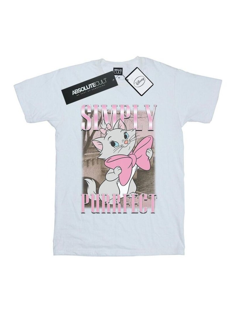 Disney - T-shirt ARISTOCATS SIMPLY PURRFECT Blanc - Kiabi