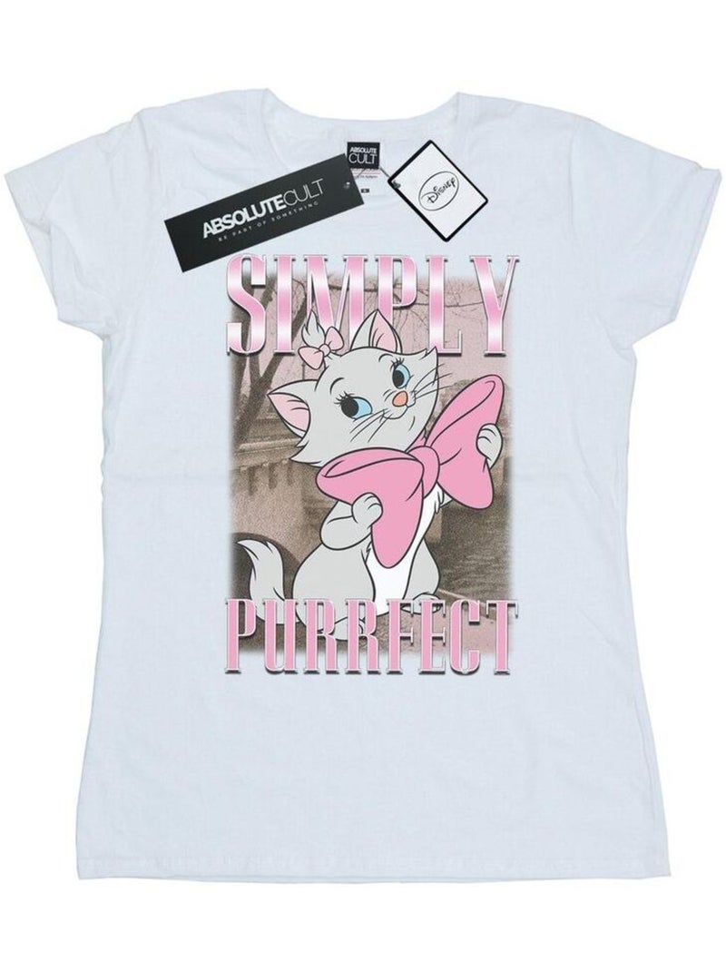 Disney - T-shirt ARISTOCATS SIMPLY PURRFECT Blanc - Kiabi