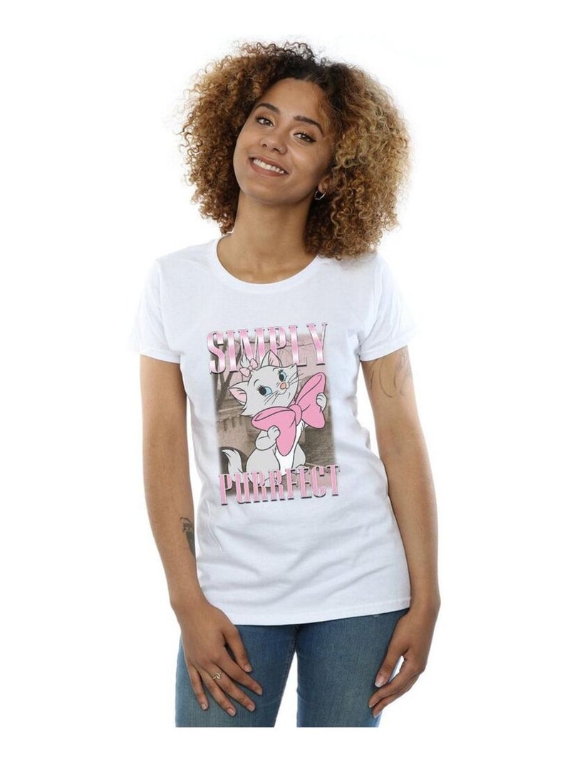 Disney - T-shirt ARISTOCATS SIMPLY PURRFECT Blanc - Kiabi