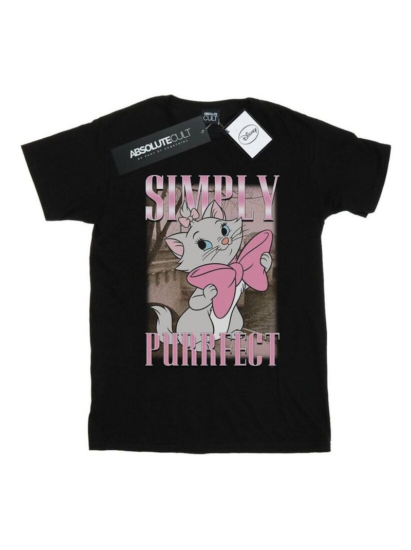 Disney - T-shirt ARISTOCATS SIMPLY PURRFECT Noir - Kiabi