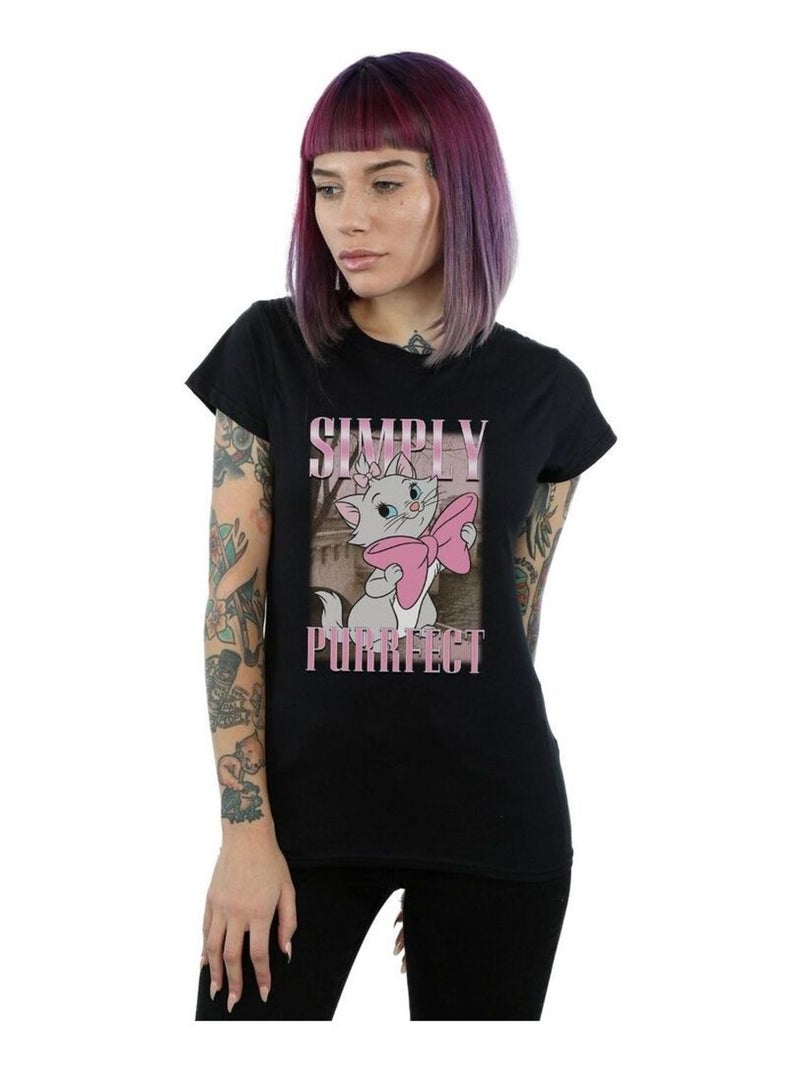 Disney - T-shirt ARISTOCATS SIMPLY PURRFECT Noir - Kiabi