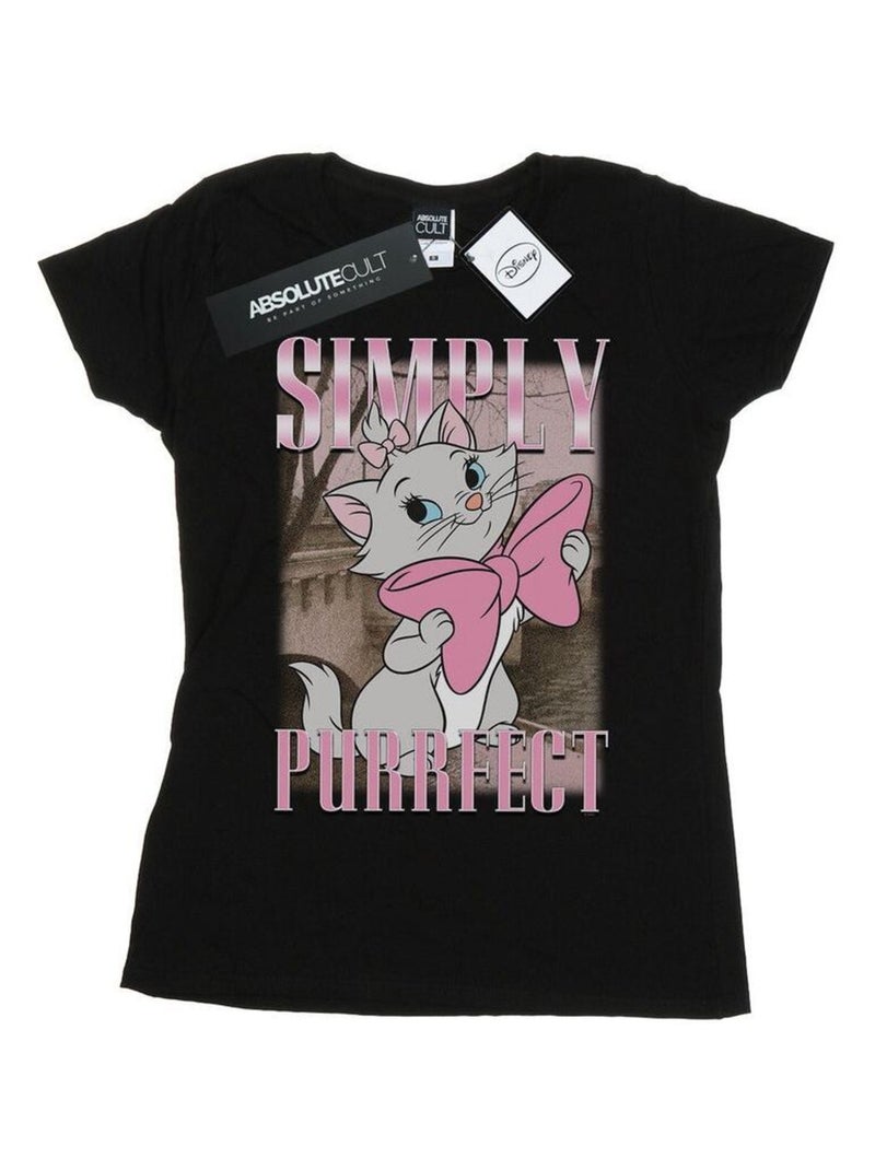 Disney - T-shirt ARISTOCATS SIMPLY PURRFECT Noir - Kiabi