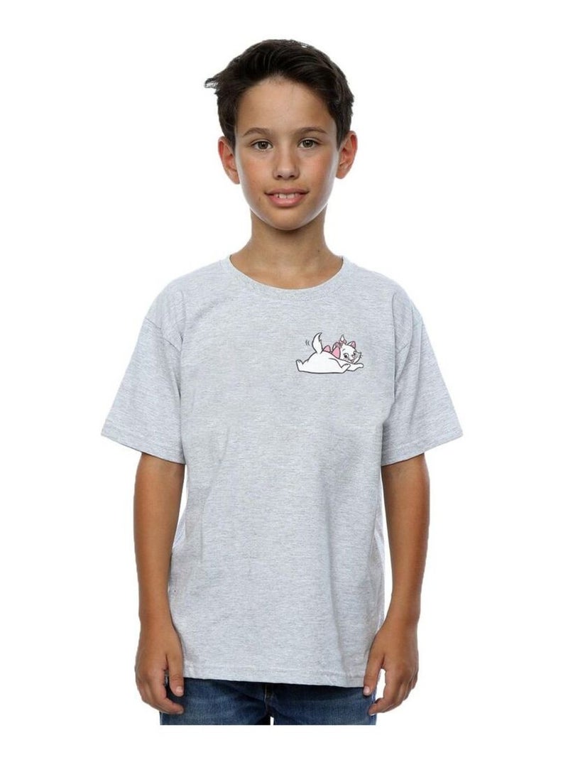 Disney - T-shirt ARISTOCATS SWEET Gris chiné - Kiabi