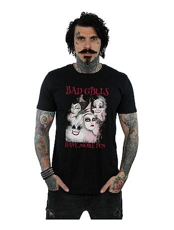 Disney - T-shirt BAD GIRLS HAVE MORE FUN (Cruella d'Enfer, La Reine Grimhilde, Maléfique, Ursula)