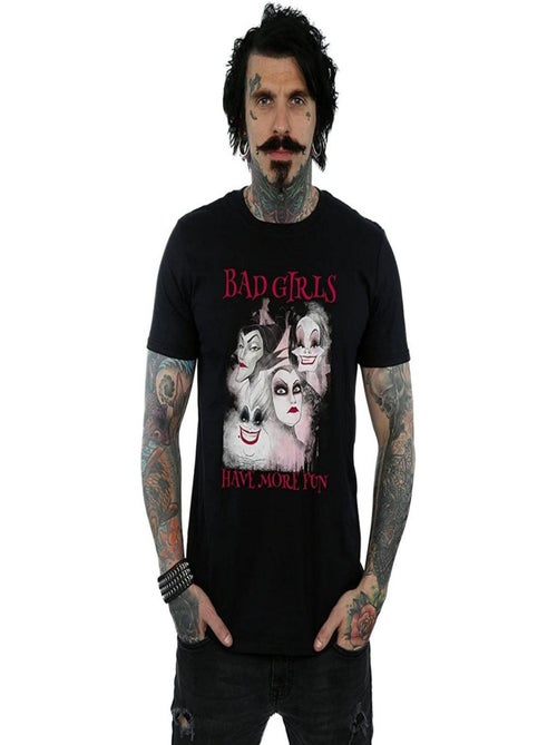 Disney - T-shirt BAD GIRLS HAVE MORE FUN (Cruella d'Enfer, La Reine Grimhilde, Maléfique, Ursula) - Kiabi