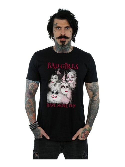 Disney - T-shirt BAD GIRLS HAVE MORE FUN (Cruella d'Enfer, La Reine Grimhilde, Maléfique, Ursula) - Kiabi