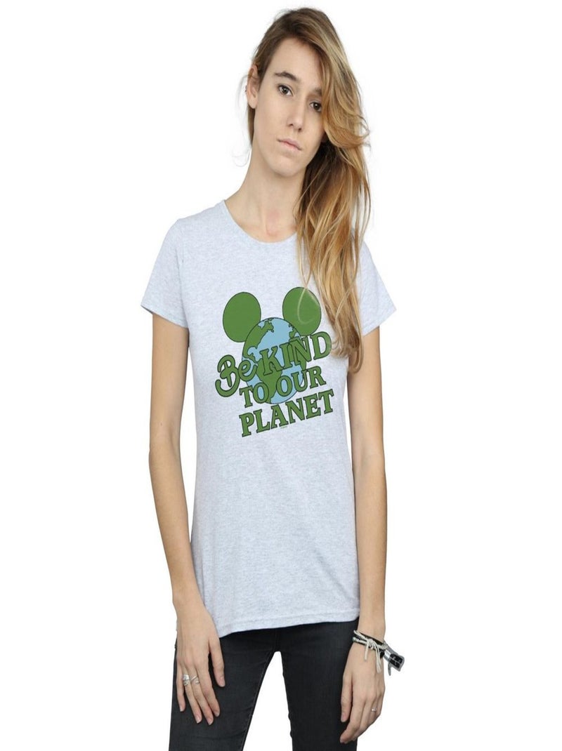 Disney - T-shirt BE KIND Gris chiné - Kiabi